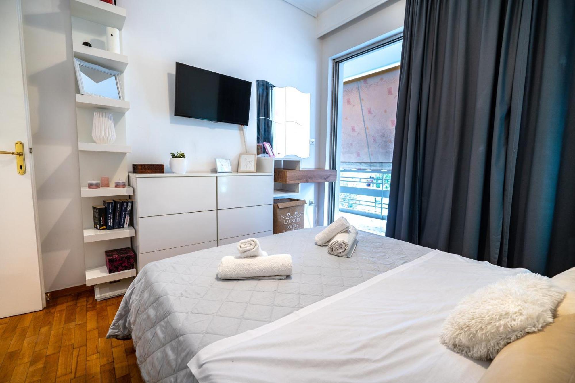 Neo Irakleio Train St. 1 Bedrm 4 Pers. Apartment Athen Eksteriør bilde